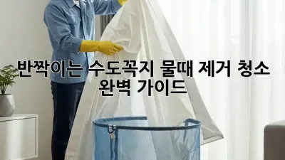 반짝이는 수도꼭지, 물때 제거 청소 완벽 가이드!
