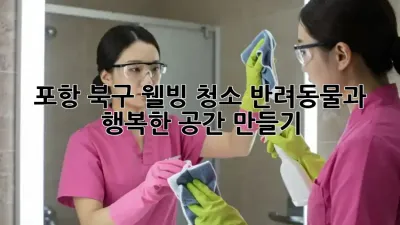 포항 북구 웰빙 청소: 반려동물과 행복한 공간 만들기