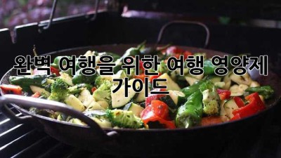 완벽 여행을 위한 여행 영양제 가이드